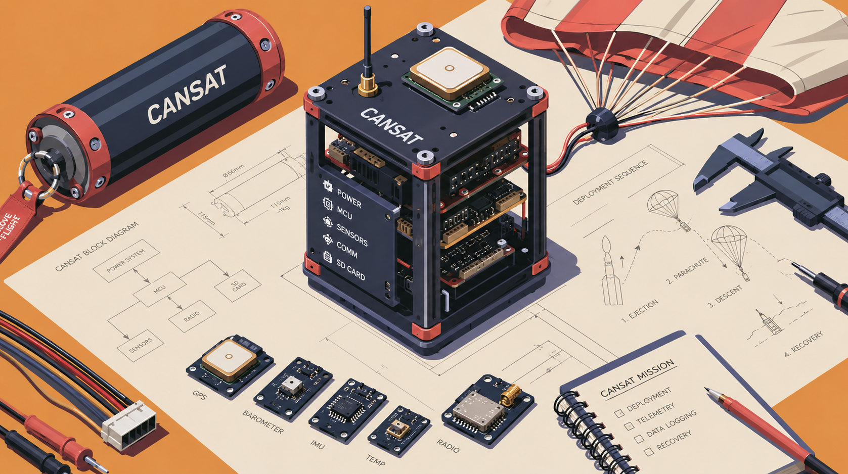 CanSat — Atmospheric Data Logging & Telemetry
